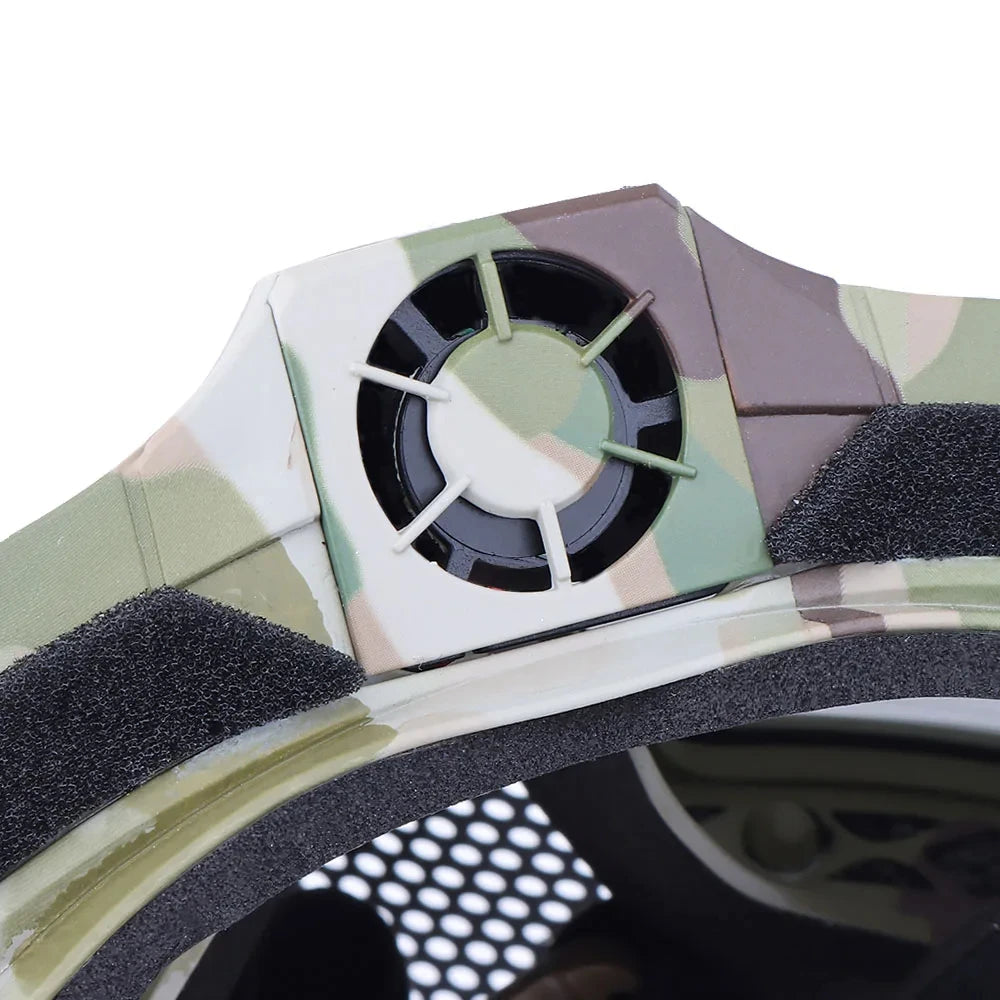 AQzxdc Tactical Airsoft Paintball Face Mask With Fan Breathable Anti-fog Full Face Mask Hunting Shooting Militar Protective Mask