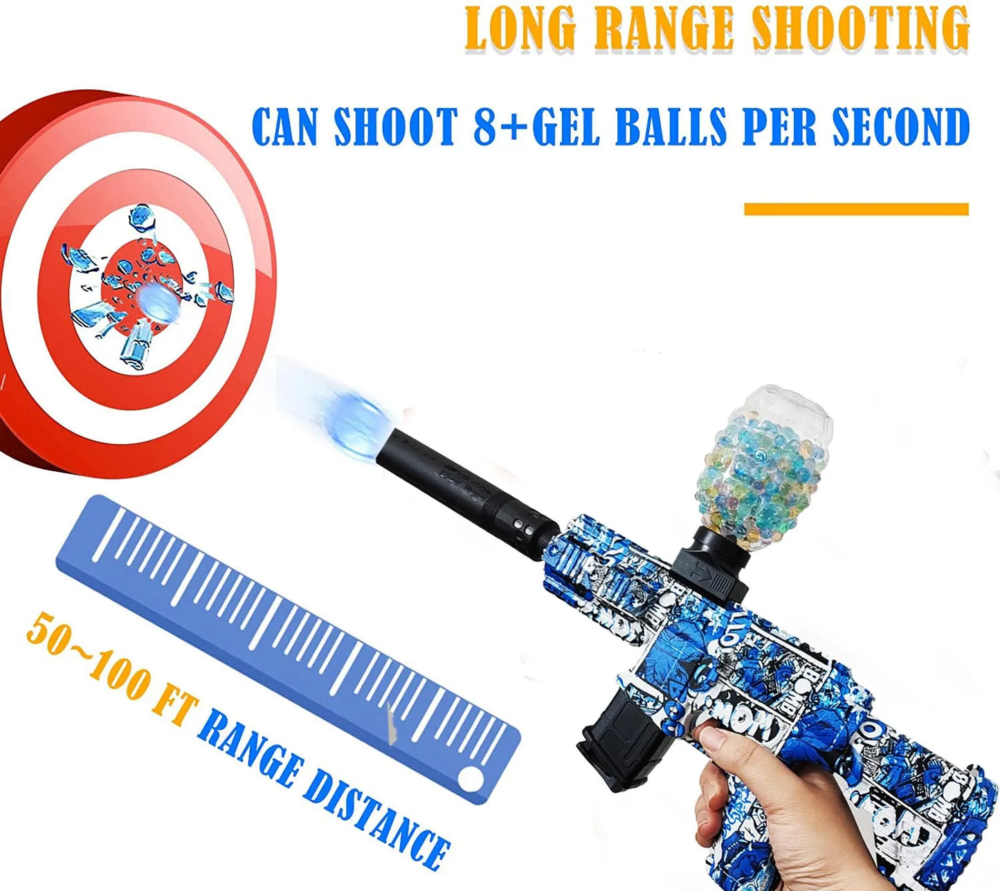 Automatic M416 Blaster Toy Gun High Speed Shoot Weapon Summer Outdoor Toys for Children Activities Team Game