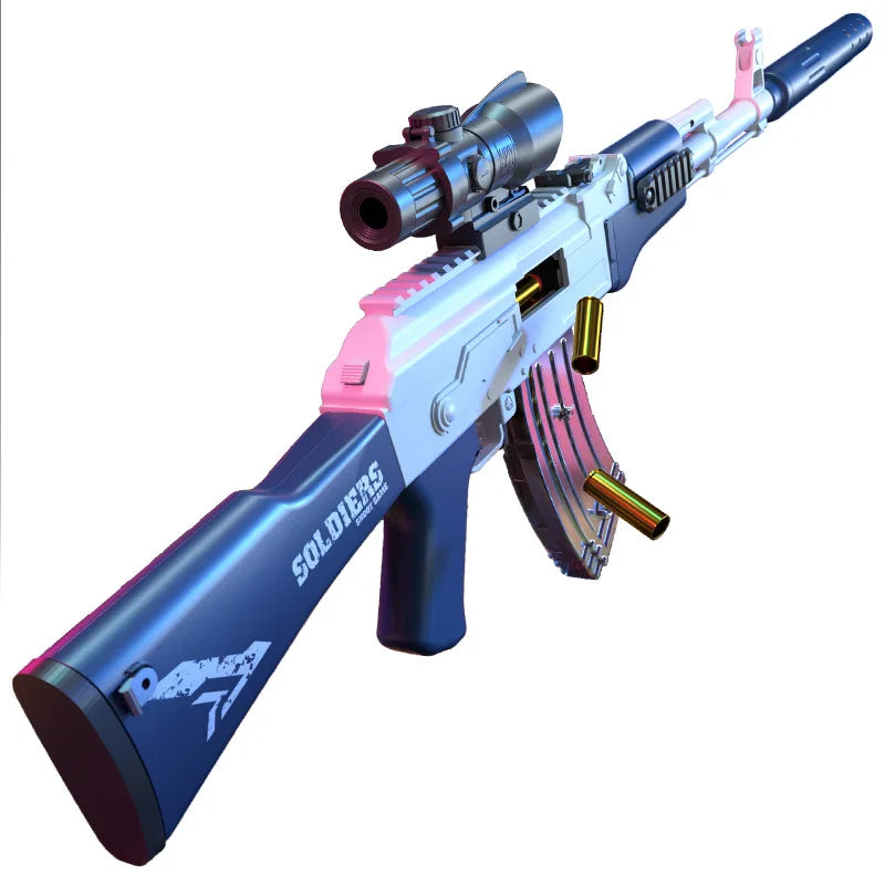 AK47 soft-bullet gun can be fired under the chicken game toy gun skin boy outdoor combat submachine gun