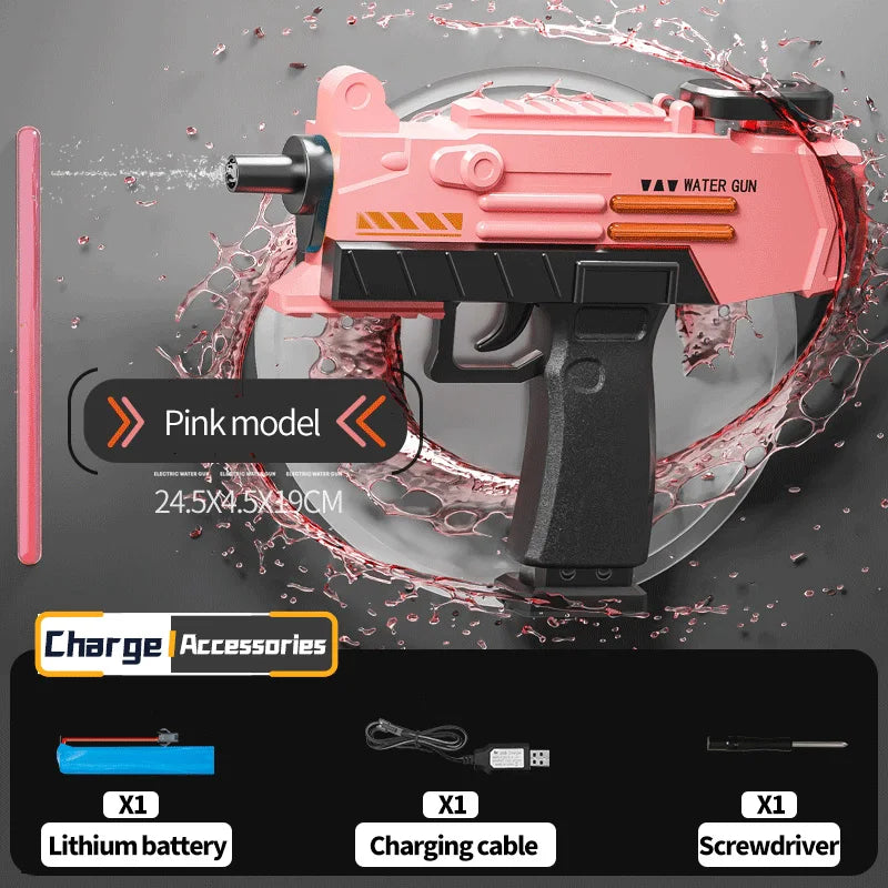 UZI P90 Electric Water Gun Pistol Summer Outdoor Pool Water Gun Continuous Firing Water Fights for Adults Kids