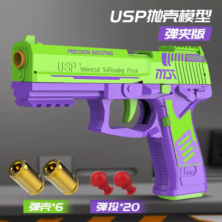 Shake sound explosion model 3D gravity radish gun can be thrown shell can be launched decompression toy gun 1911 pistol model gi
