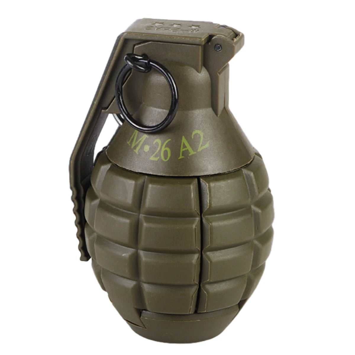 2 Pcs Tactical Grenade Model Toy, M67 Burst Grenade, Military Smoke Grenade Model, for Airsoft Paintball Hunting CS War Game