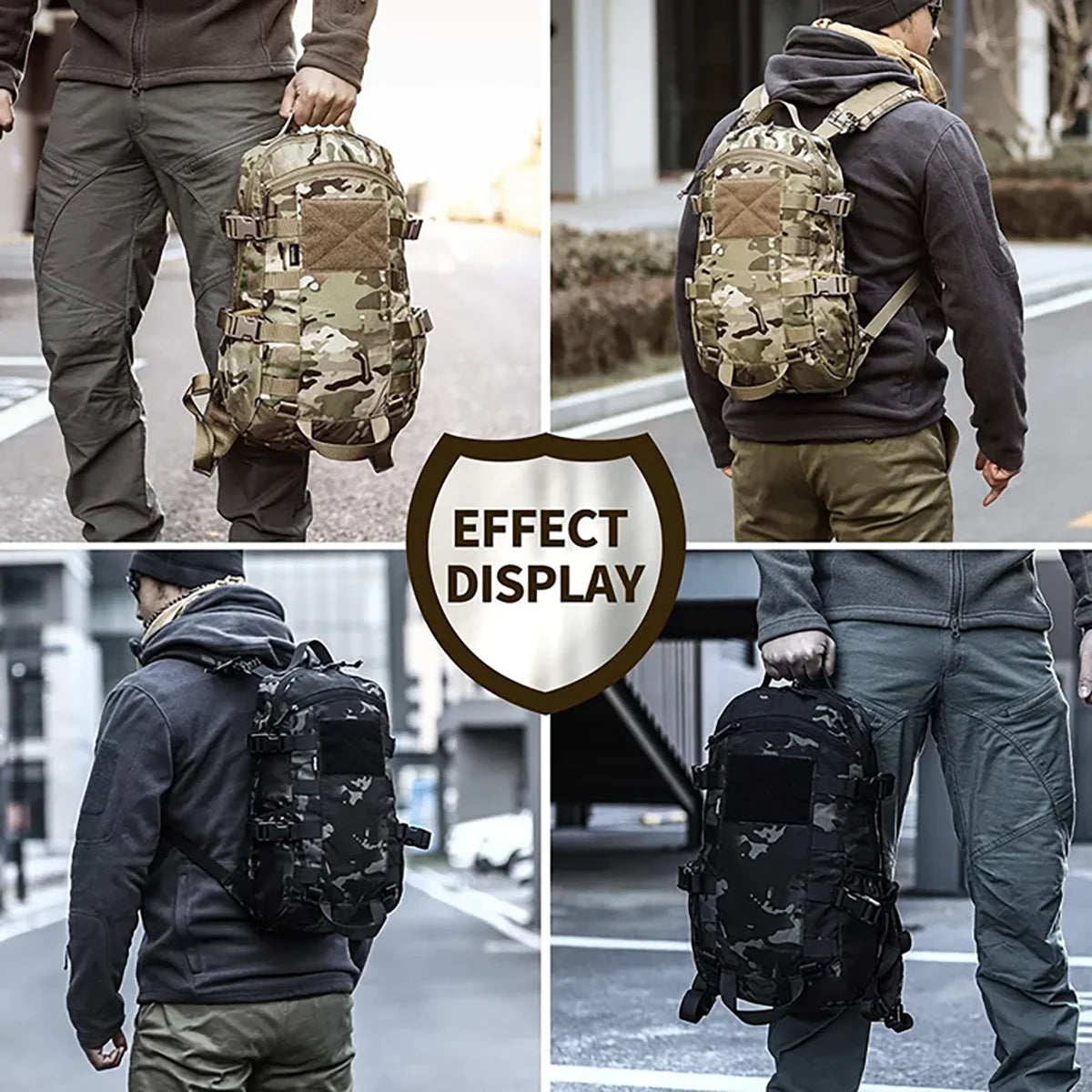 AQzxdc PTG Large Tactical Backpacks 20L Molle Assault Rucksack Waterproof Outdoor Hiking Camping Mountaineering Backpacks