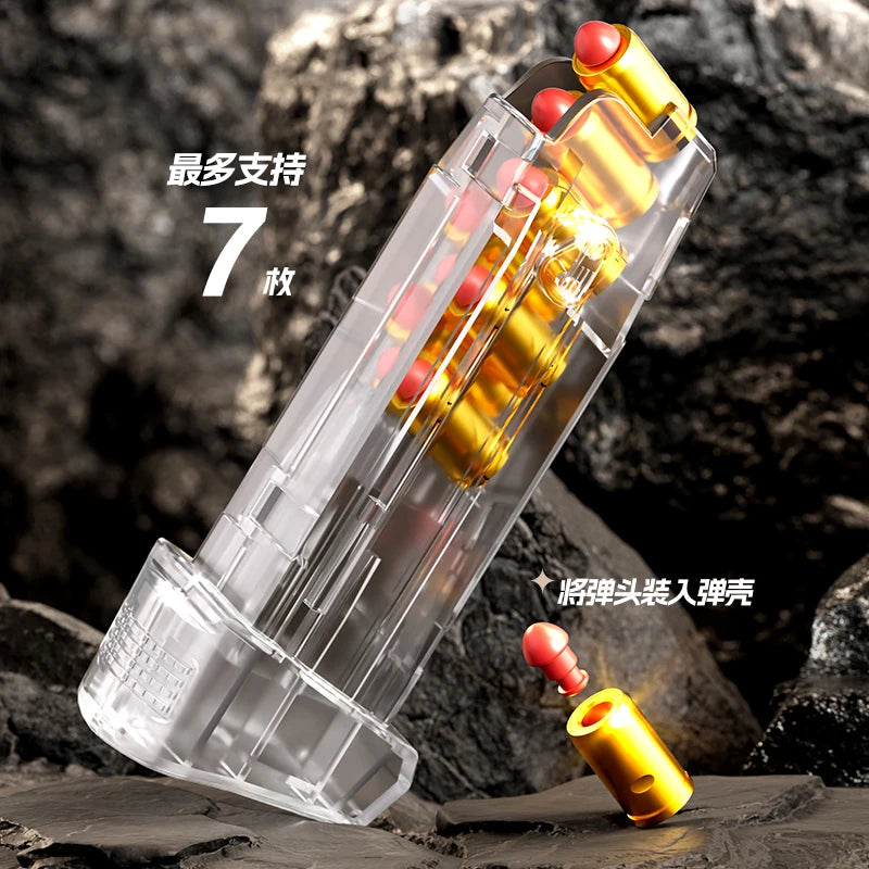 Mini G26 Toy Gun Empty Hanging Shell Ejecting Soft Bullet Blaster Toy Black Pistol for Kids Boys Girls Gift
