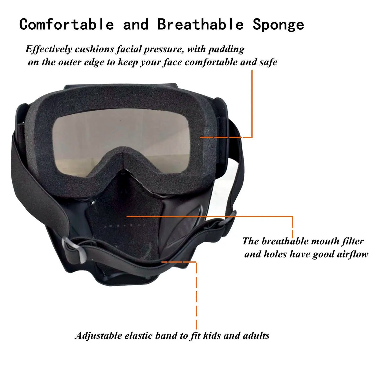 Airsoft Mask Balaclava Full Face and Detachable Anti Fog Airsoft Goggles Military Outdoor Sport CS Tactical Paintball Mask