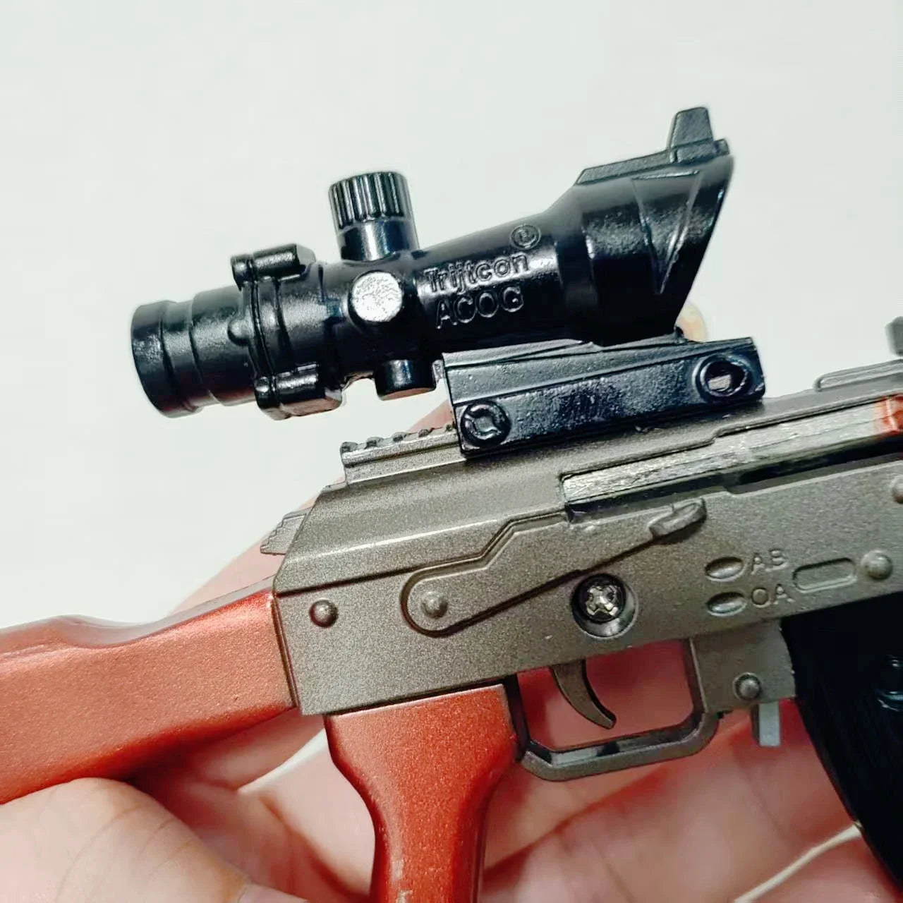 30CM Rifle Model Alloy Mini AK47 M416 Pistol PUBG Jedi Toy Gun Fidget Toy Desktop Ornament for Boy Adults Chrismas Gift