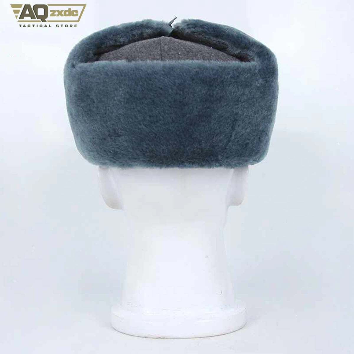 AQzxdc Cold War Soviet Russian Ushaka Cotton Hat M69 Red Army Star Gray Winter Hat Flocked Lei Feng Hat