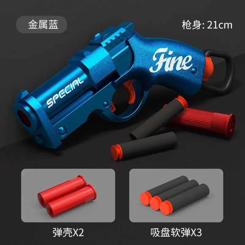 Shell Throwing Mini S686 Soft Bullet Launcher Toy Gun Airsoft Foam Bullet Blaster CS Outdoor Weapon Children Pistol