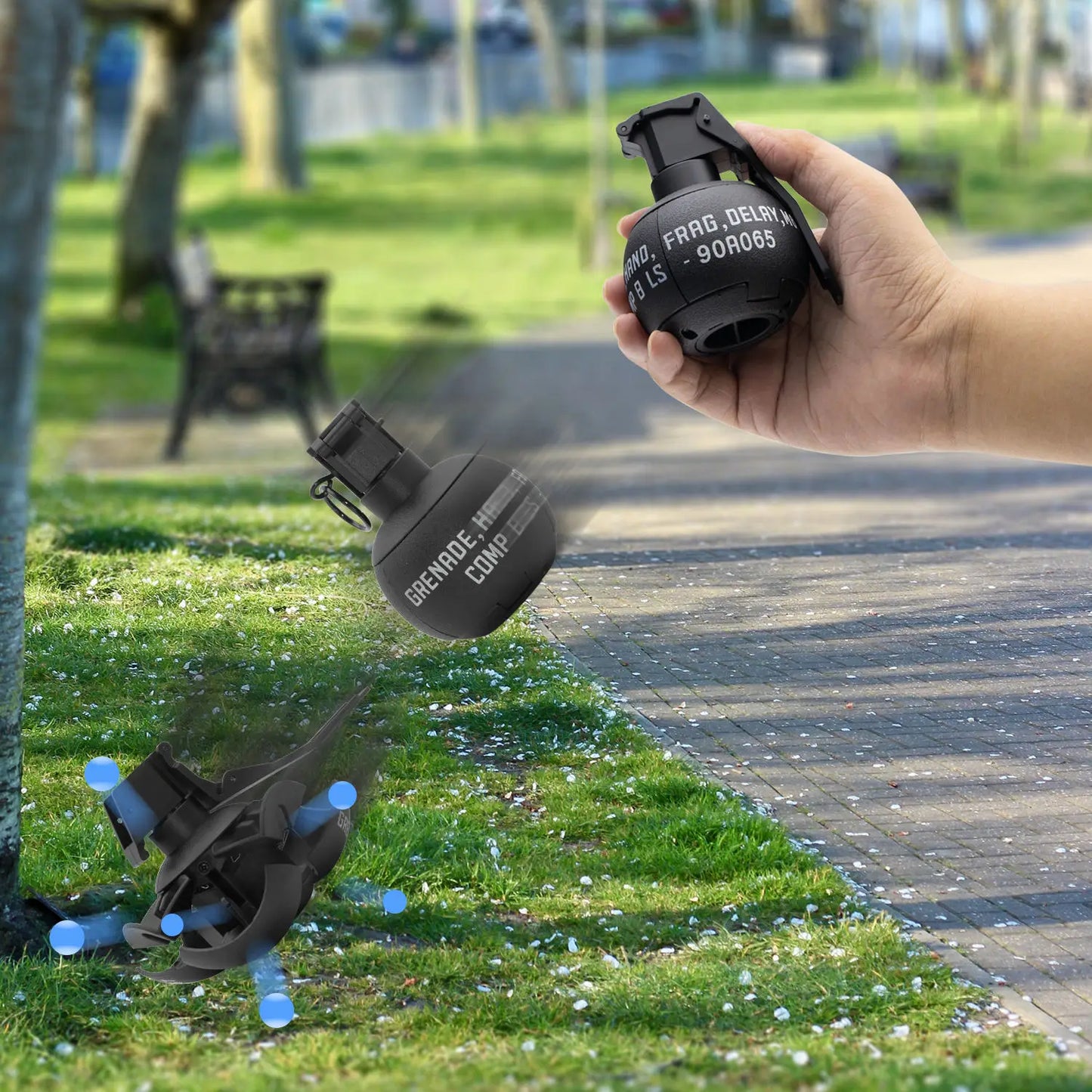 Exclusive Tactical Grenade Model Set, M67 Grenade Model, Explosive Mine, Grenade, Bouncing Smoke Grenade, Tactical Grenade Model