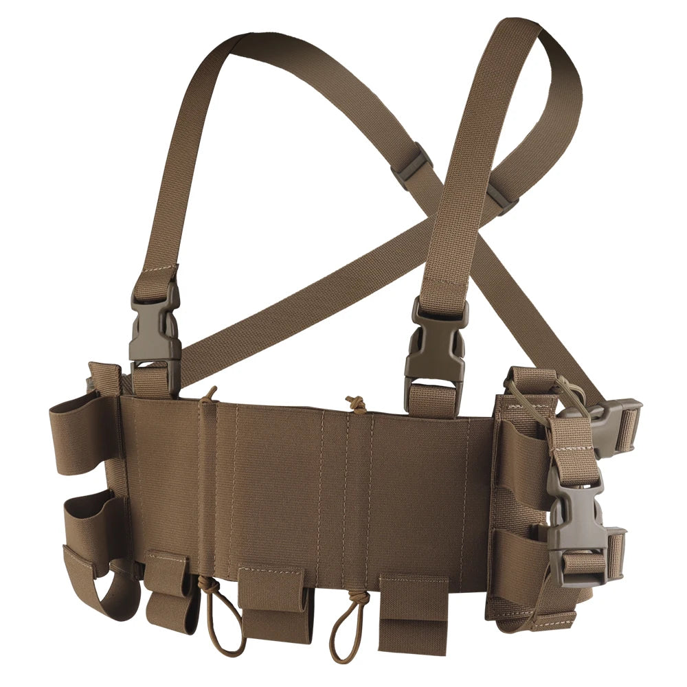 Outdoor Multifunctional Chest Strap Triple Mag Bag & Quick Release Radio Bag & Water Bottle Bag for Police on Auty Airsoft Game