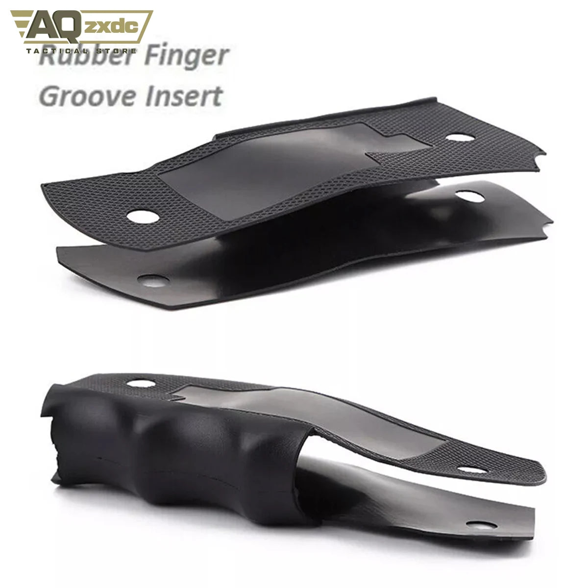 AQzxdc 2PCS Tactical Ergonomic Rubber Finger Groove Insert for Model 1911 and Equivalents PG1911-1 Uilt-In Cnti-Skid sheet