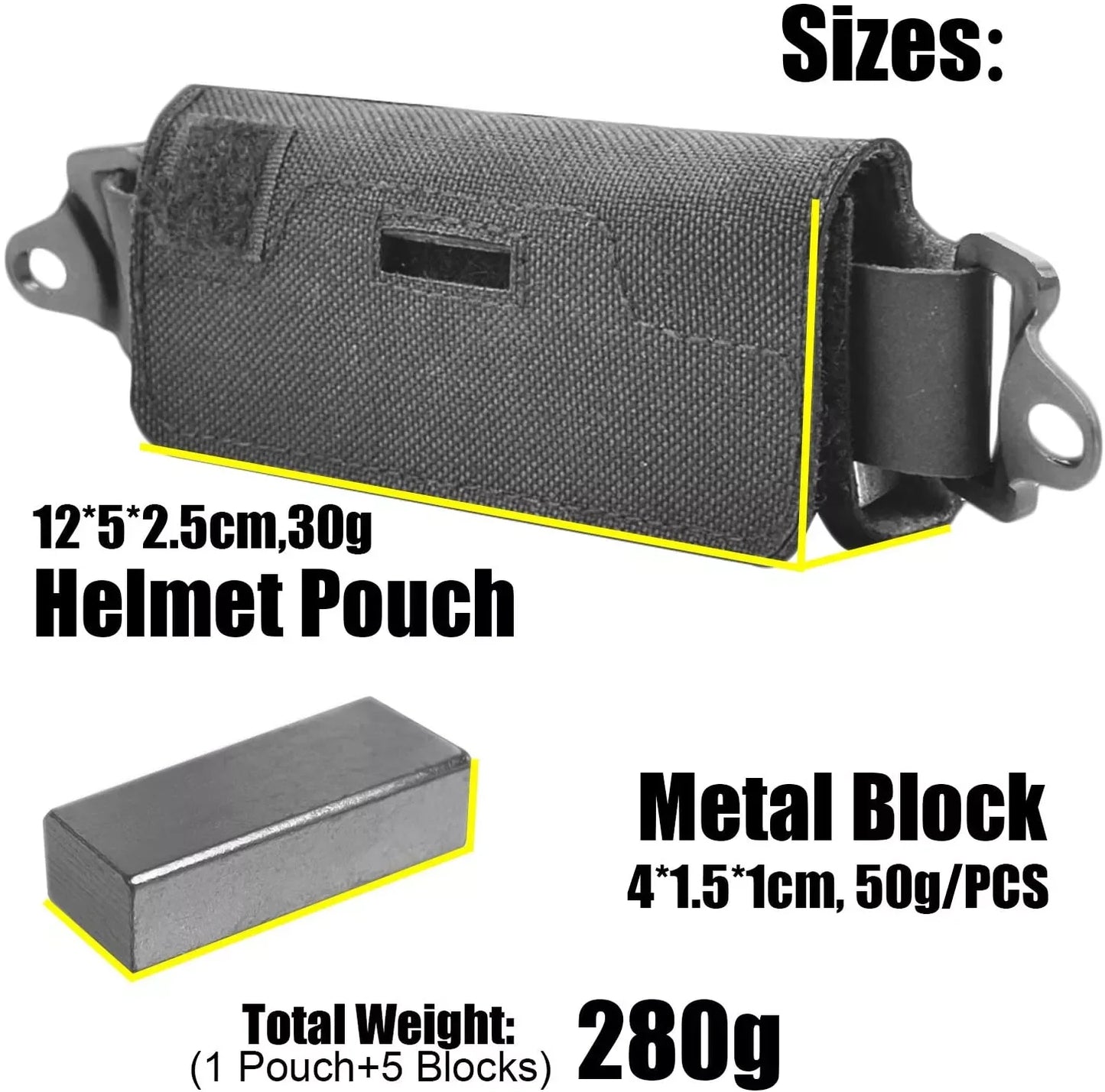 AQzxdc Fast BJ PJ MH Tactical Helmets Accessories Helmet Counter Balance Weight Bag Tactical Helmet Counterweight Pouch