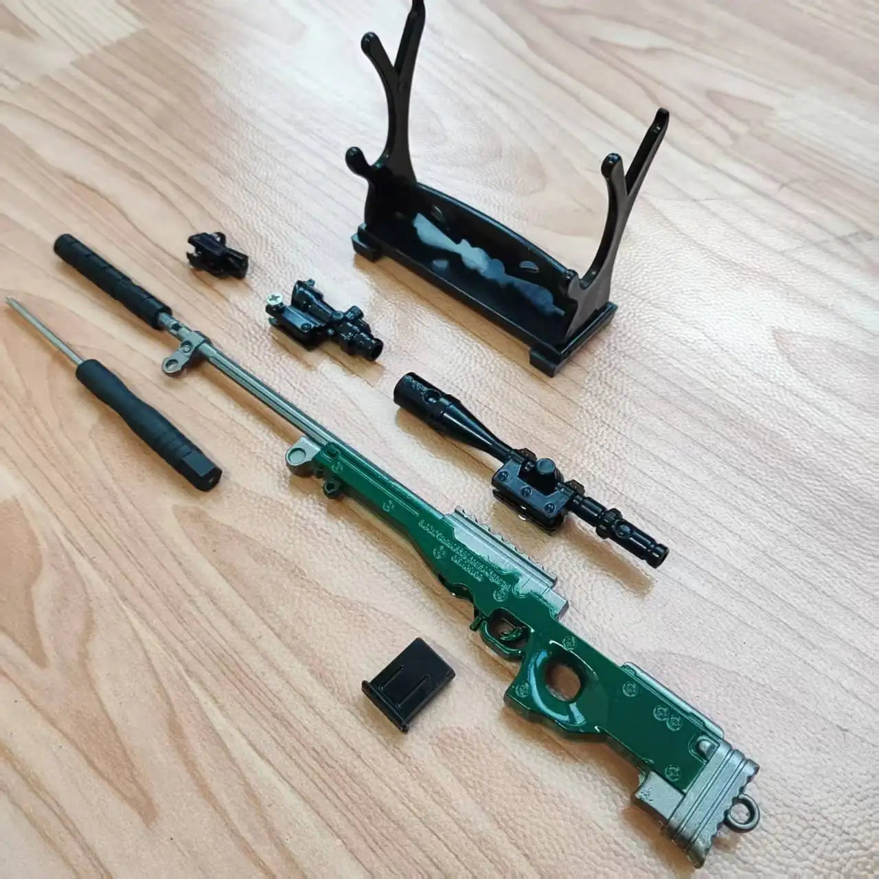 20cm AWM Mini Alloy Rifle Toy Gun Model Desk Decoration Crafts CS Adult Tactics Collection Gift for Boys