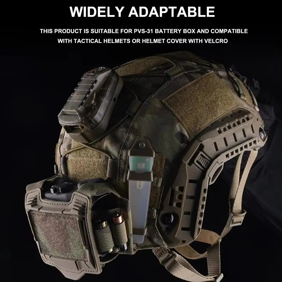 AQzxdc Tactical Helmet Battery Pouch Counterweight Pouch Helmet Battery Pack Balance Weight Bag with Hook & Loop for Outoor Game