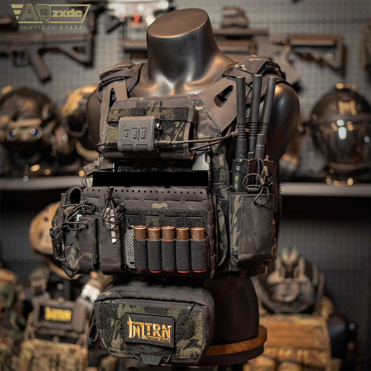 AQzxdc Tactical JPC2.0 Lightweight Tactical Vest with MK5 Panel Military Fan Vest Outdoor Sports Vest Airsoft Plate Carrier