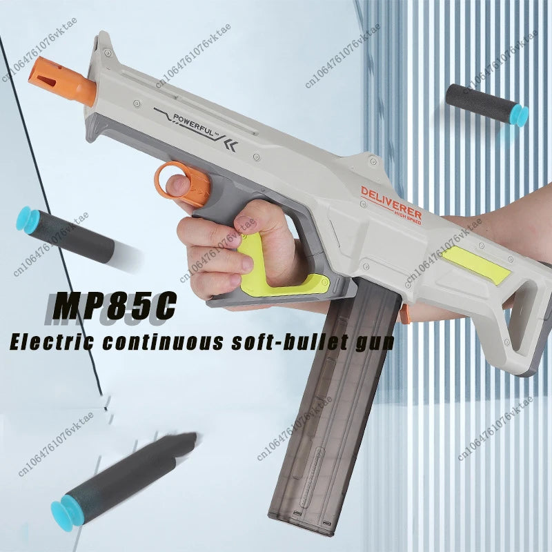 Children's electric high-speed continuous MP85C soft bullet gun can fire toy gun, boy's gift, outdoor combat assault rifle