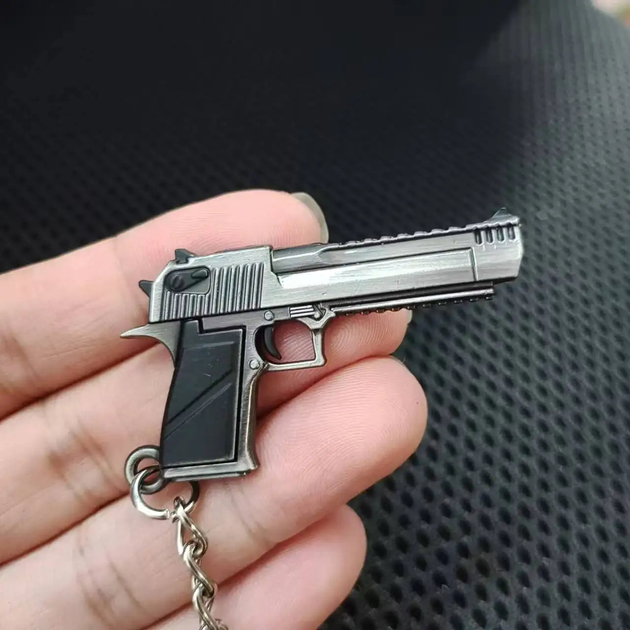 Miniature QBZ95 Rifle M1896 Pistol Model Alloy M7 G34 Toy Gun Keychain Bag Pendant Ornaments Children Toy Birthday Gift