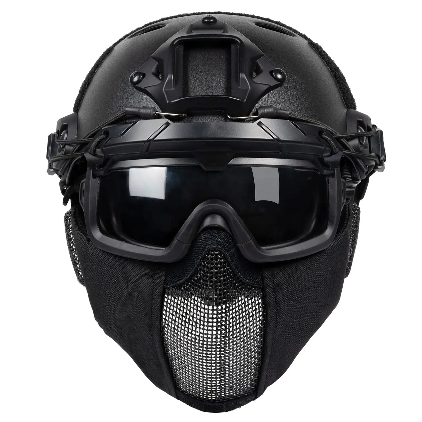 Airsoft Fast Helmet - Full Face Protective Tactical Helmet With Foldable Ear Protection Mask And Goggles for Airsoft Paintball