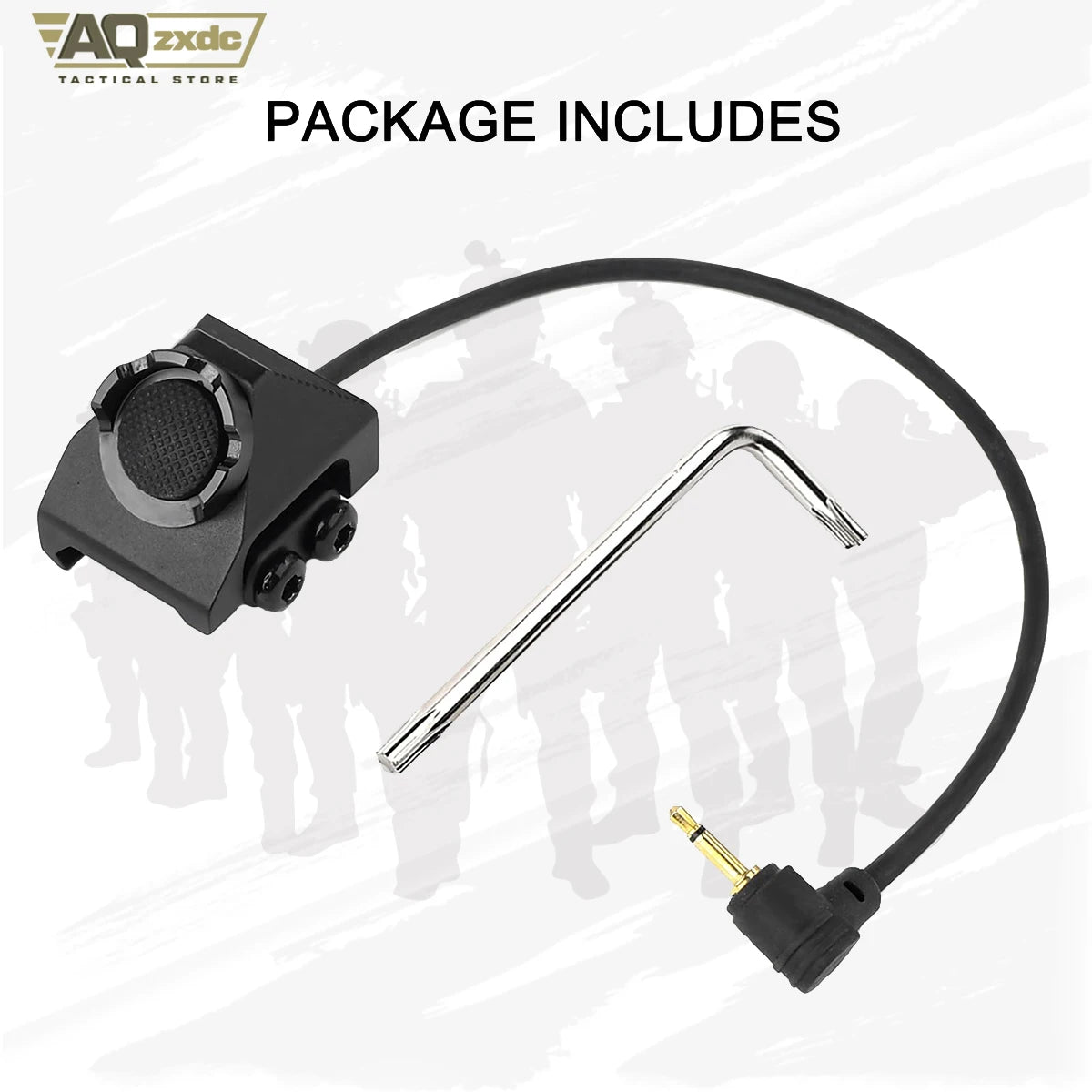 Remote Pressure Switch with 2.5mm Plug for PEQ DBAL NGAL Airsoft Laser Sight,Aluminium Tactical Light Switch Mount for 20mm Rail