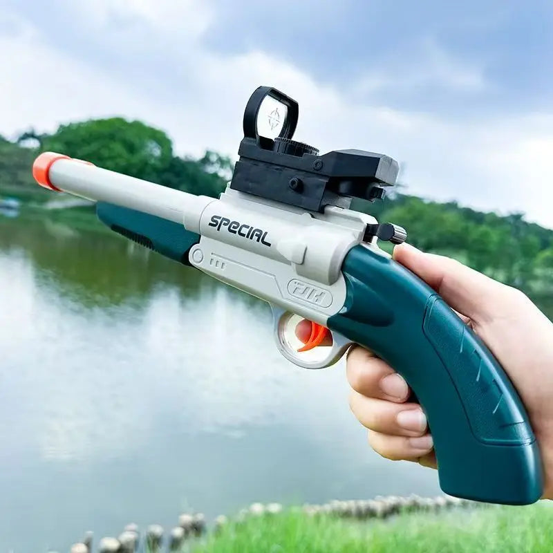 S686 Double Barreled Rifle Long Toy Gun Airsoft Launcher Dual Soft Bullets Outdoor Sports Game Shot Gun Weapon for Kids Gift