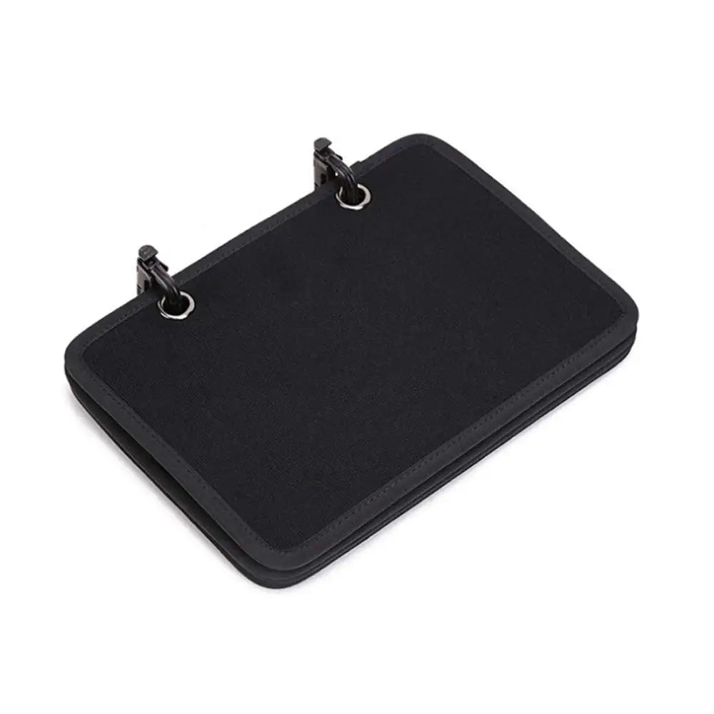 Tactical Patch Booklet Organizer, 5 Pages Black Flip-Page Patch Book Holder with Removable D-Buckles for Militar Morale Emblem