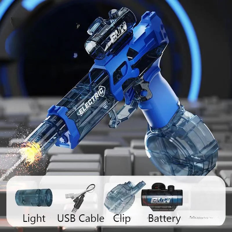 Electric Water Gun Cool Light Full Automatic Water Spray Gun Summer Toy Pistol Sports Entertainment Children Gifts