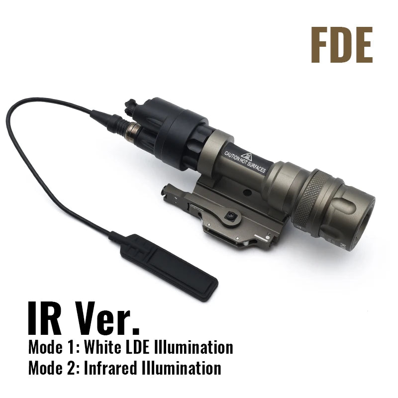 Tactical Weapon Light M952V IR Scout LED White Dual Output Waterproof Remote Switch Pressure Flashlight QD Mount Picatinny Rail