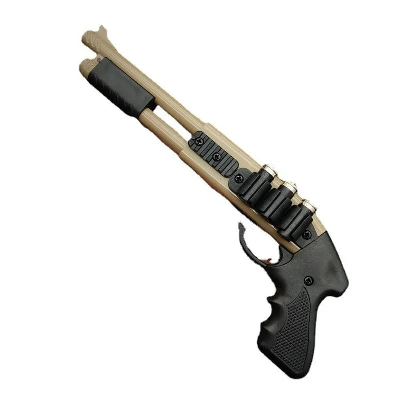 Mini Alloy Rubber Band Rifle Sprayer Toy Gun 8 Bursts Rubber Miniature Pistol Model Ornaments Toy Gun For Boys Chrismas gift