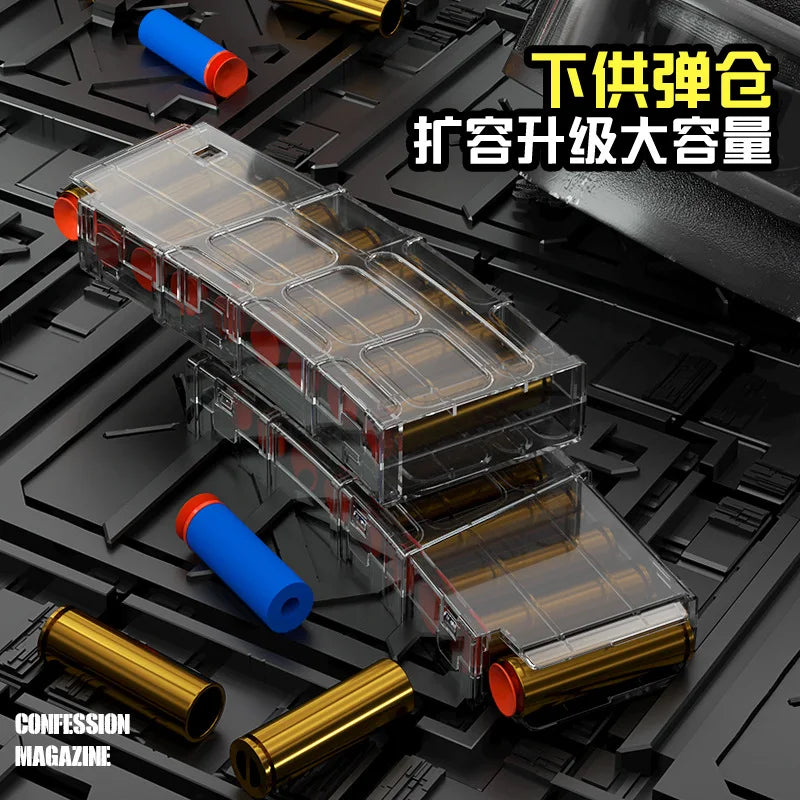 Children's M416 shell throwing soft bullet gun can fire toy gun, boys' outdoor chicken eating submachine gun model