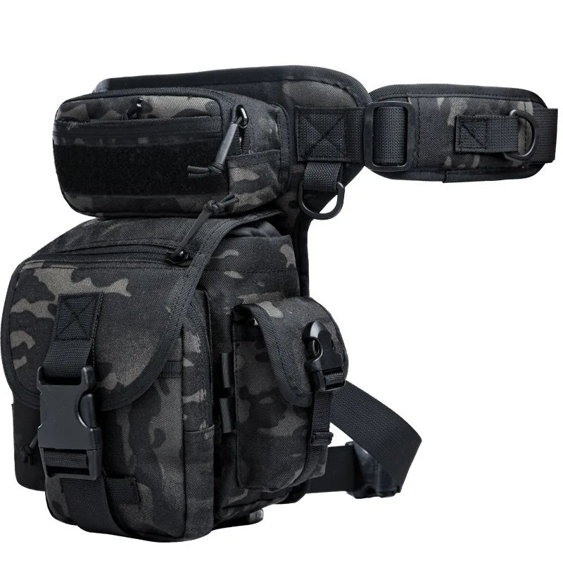 AQzxdc Multi-Purpose Hiking Waist Fanny Pack Tactical Military Drop Leg Bag Running Backpack Outdoors Cycling Pouch Shoulder Bag