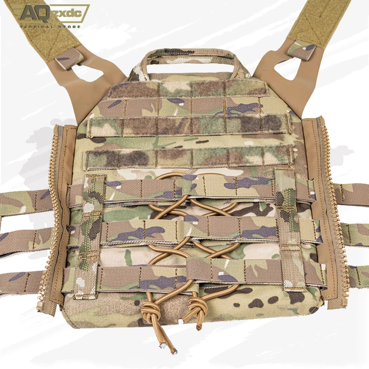 AQzxdc Tactical JPC2.0 Lightweight Tactical Vest with MK5 Panel Military Fan Vest Outdoor Sports Vest Airsoft Plate Carrier