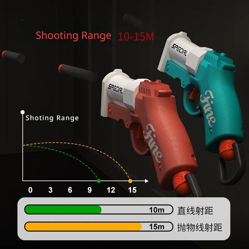 Shell Throwing Mini S686 Soft Bullet Launcher Toy Gun Airsoft Foam Bullet Blaster CS Outdoor Weapon Children Pistol