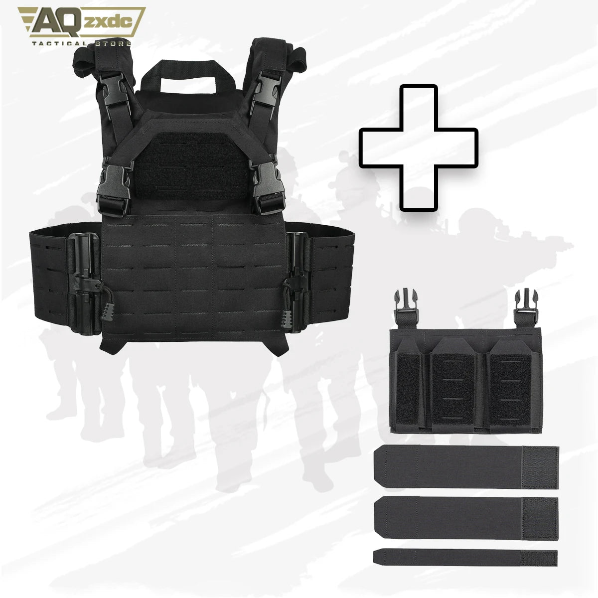 Tactical QPC Vest Plate Carrier Body Armor Quick Release System Small Tactical Vest Tactical Chest Rig for Girls, Children‘s