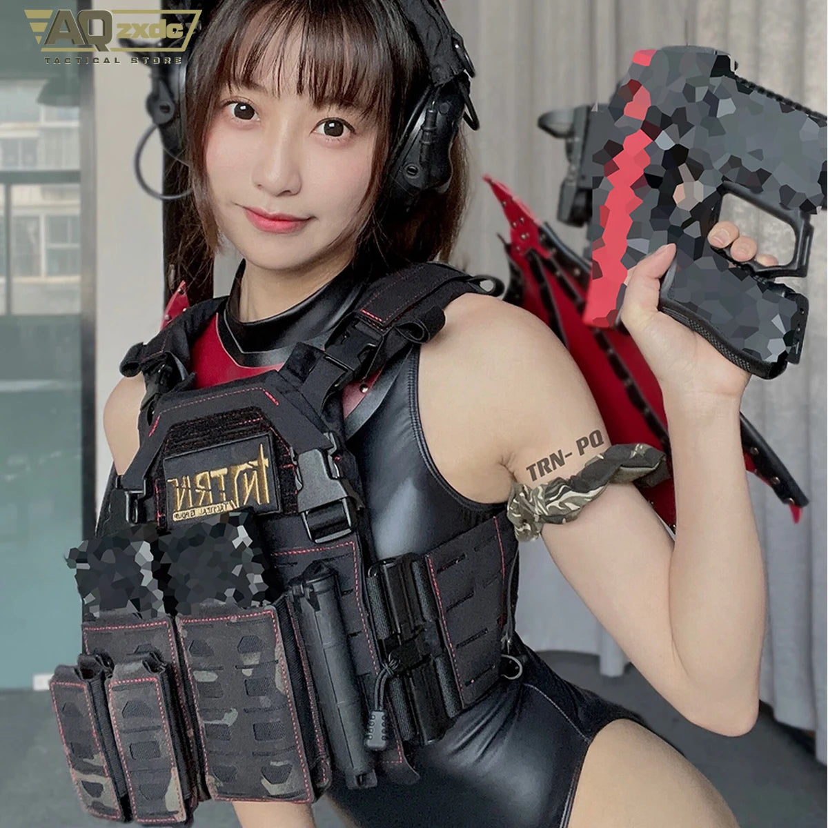 Tactical QPC Vest Plate Carrier Body Armor Quick Release System Small Tactical Vest Tactical Chest Rig for Girls, Children‘s