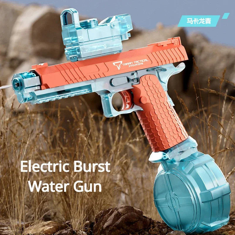 2011 Electric Water Gun With Light Flashing Pistol Summer Outdoor Pool Water Gun Continuous Firing Water Fights for Adults Kids