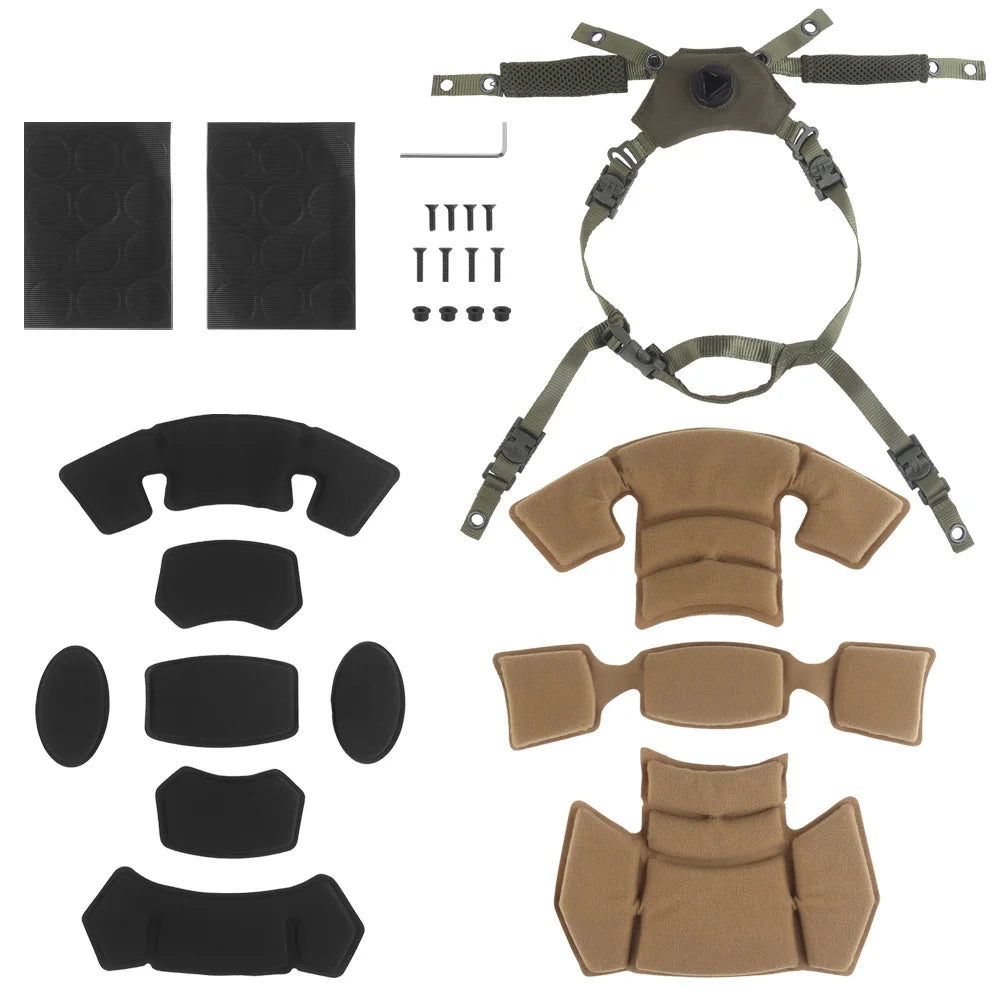 Tactical Helmet Suspension System for Team Wendy M-LOK MICH Airsoft Hunting FAST Helmet 3.0 Chin Hanging Strap Spongy Liner Pad