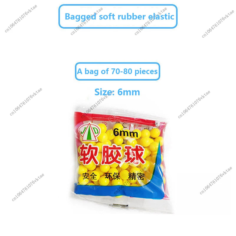6mm-7mm toy gun bullets, plastic bullets, rubber bullets, environmentally friendly and safe soft rubber balls