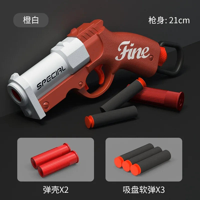 Mini S686 Shell Throwing Soft Bullet Launcher Toy Gun Airsoft Foam Bullet Blaster CS Outdoor Weapon Children Pistol