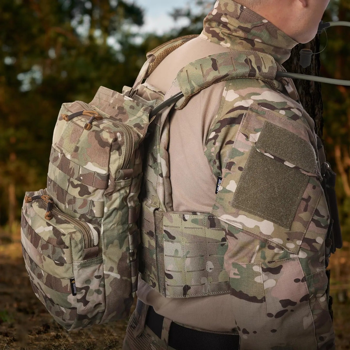 AQzxdc Military Gear Tactical Molle Hydration Pack 3L Hydration Carrier Pack Water Reservoir Bag for Molle Vest Backpack