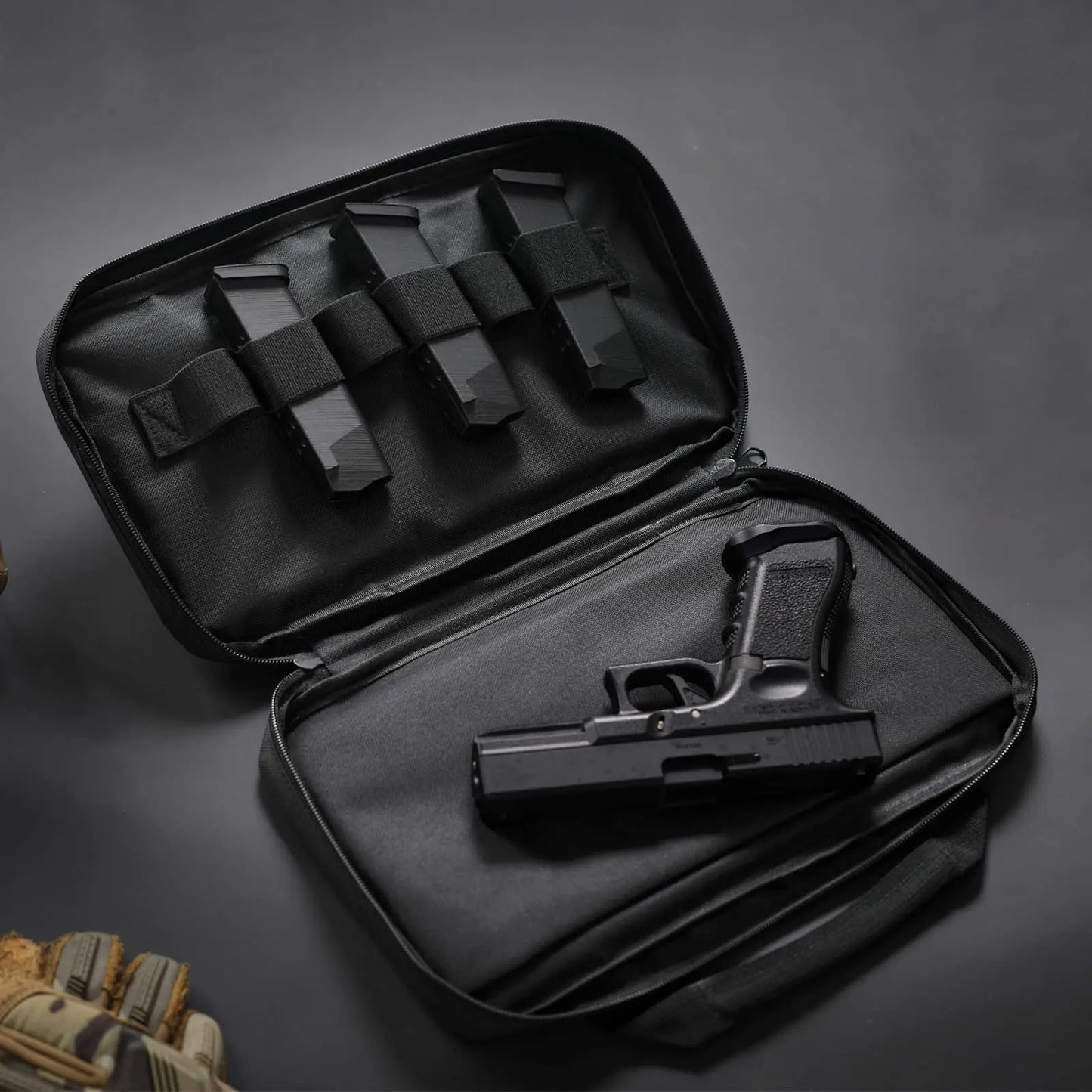 AQzxdc Tactical Pistol Gun Case, Padded Handgun Case Double Pistol Wallet Handgun Pistol Soft Cases Rectangle Handguns Pouches