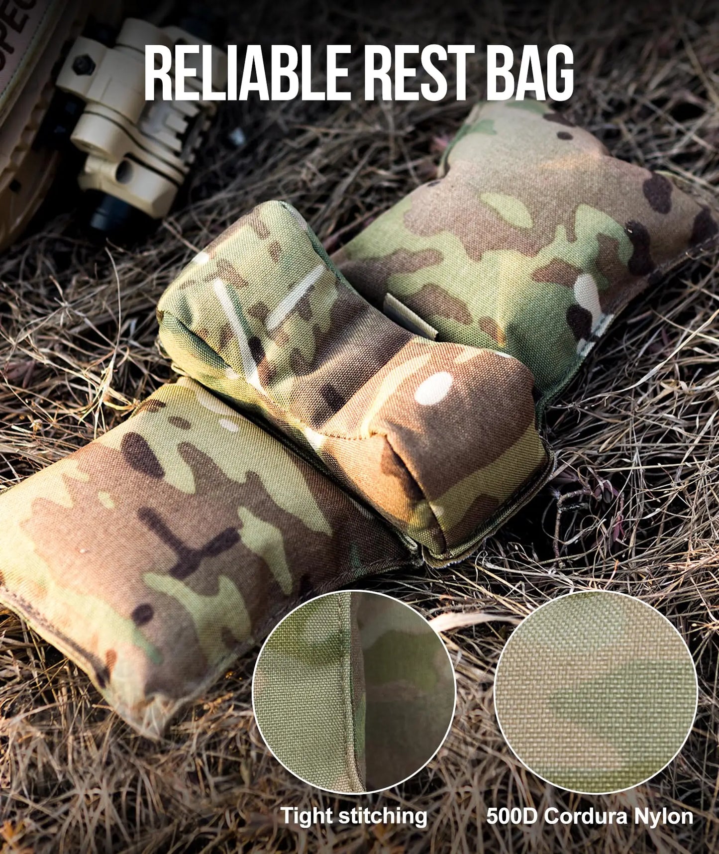AQzxdc Shooting Rest Bag, Pre-Filled Shooting Sand Bags Front & Rear Gun Range Bag Bench Window Rest Support Holder for Ourdoor