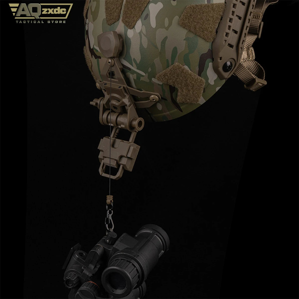 AQzxdc NVG Lanyard for 3-Hole Bracket mounting attaches securely Combat Helmet mounts - Prevents NVGs from Being Lost & Dropped