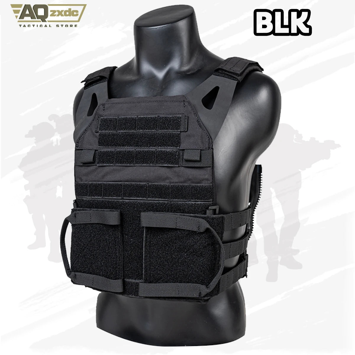 AQzxdc Tactical JPC2.0 Lightweight Tactical Vest with MK5 Panel Military Fan Vest Outdoor Sports Vest Airsoft Plate Carrier