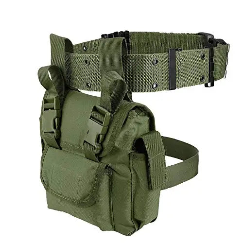AQzxdc Tactical Leg Bag Waist Bag Belt 1000D Nylon Leg Packs and Waist Belt for Outdoor Sport Hiking Cycling Tool Bags