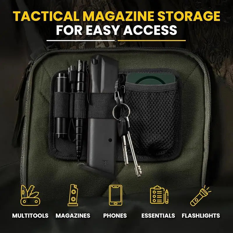 AQzxdc Tactical Bag Insert Modular Organizer Utility Admin Pouch Hook Fasteners, Modular Pack Insert Organizer
