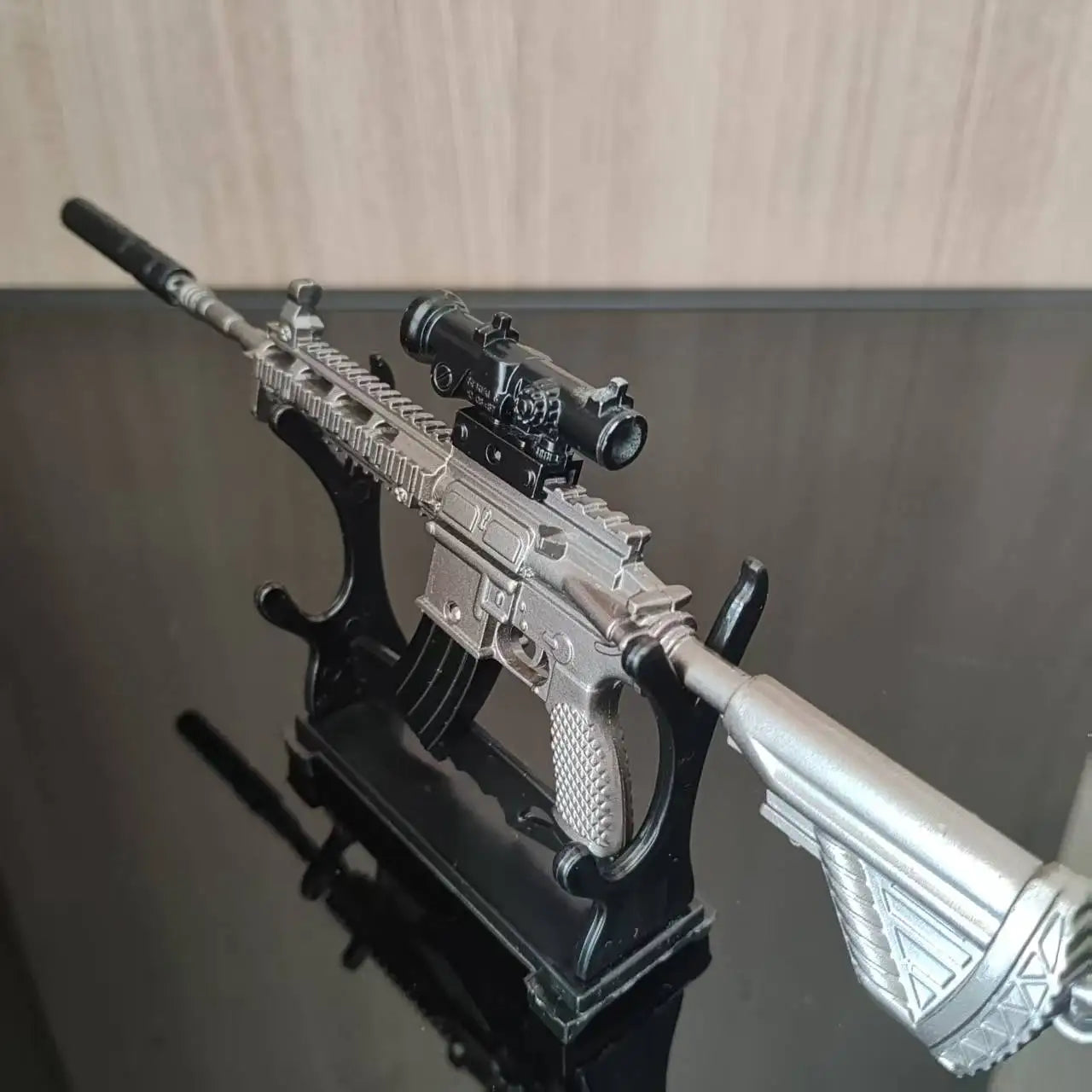 20cm M416 Rifle Model SCAR Alloy Toy Gun Toy Home Decoration Crafts CS Adult Tactics Desktop Ornament Collection Gift for Boys