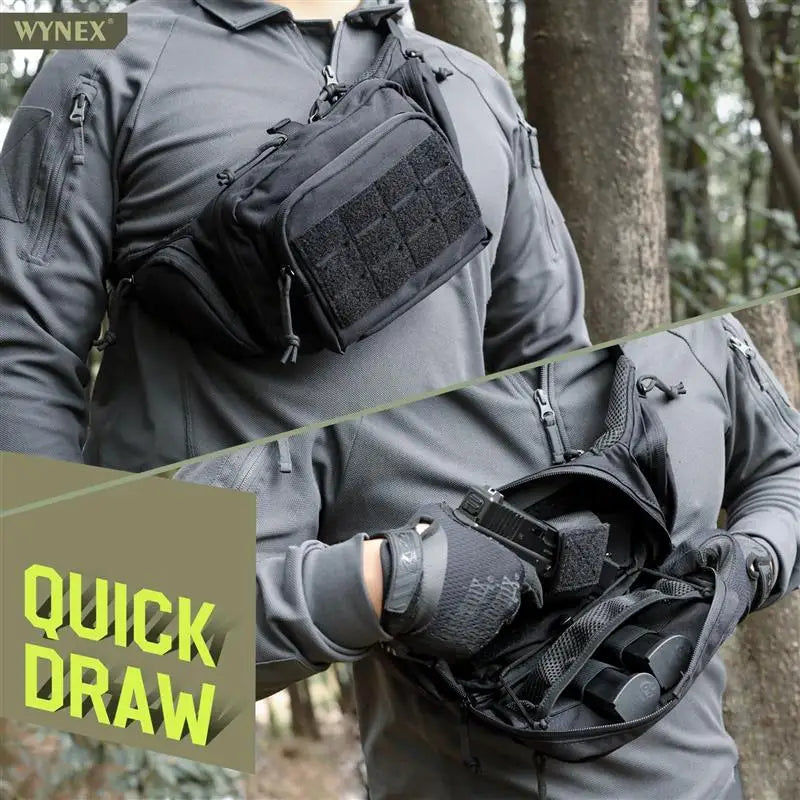 AQzxdc Concealed Fanny Pack Pistol Pouch, Tactical Fanny Pack Handgun Pouch with Universal Pistol Holster CCW EDC Waist Pack