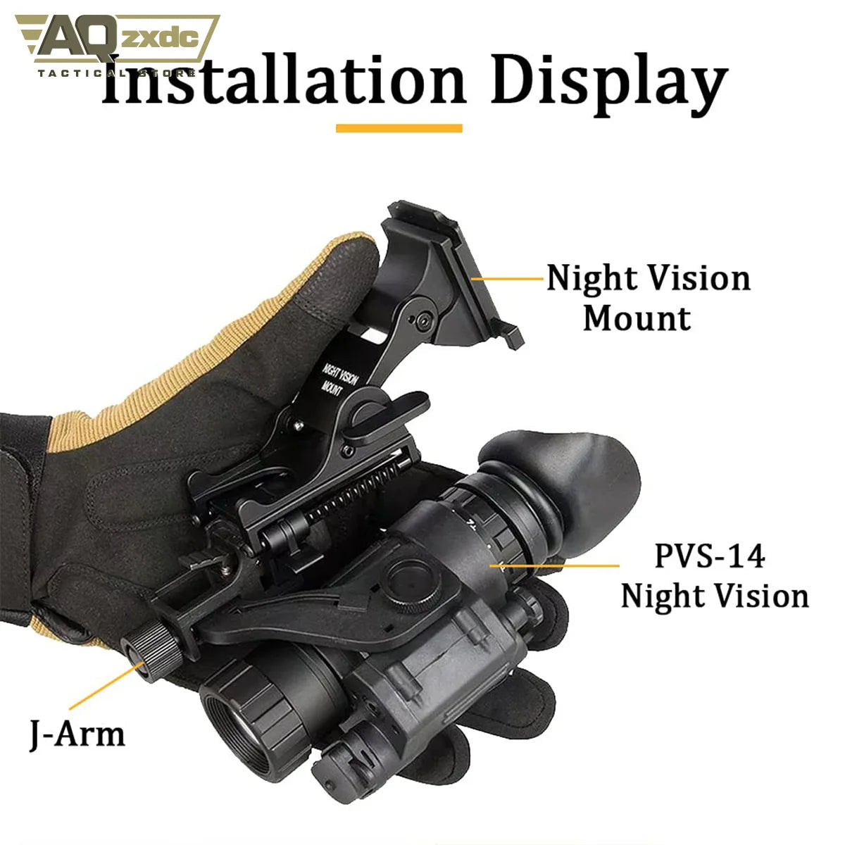 Tactical Metal J Arm NVG Mount Helmet Bracket Adapter for Pvs 14 Night Vision NVG Helmet Mounted Accessory Night Vision Adapter