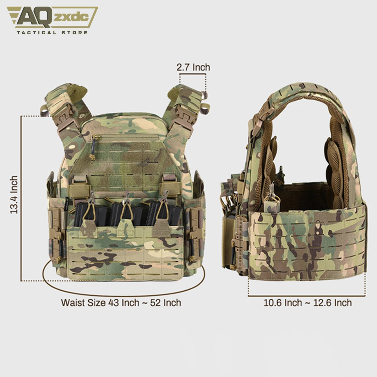 Tactical GBRS LBT V2 Lightweight Tactical Plate Carrier with Molle Quick Release Protective Vest for Outdoor Paintball Game