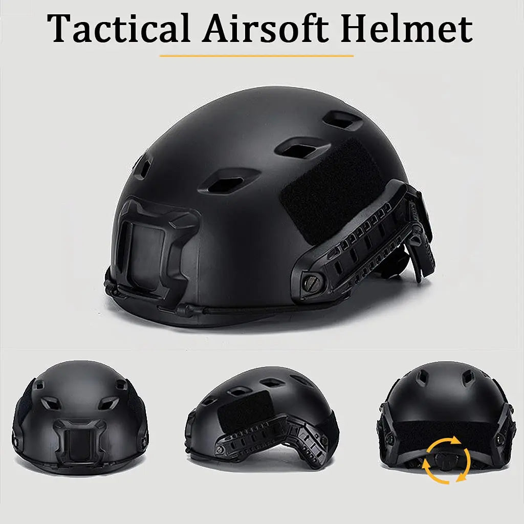 Tactical Helmet Sets with Skull Mask, Outdoor Paintball Protective Gear, Advanced EPP Pad, for Airsoft Hunting, Shooting CS